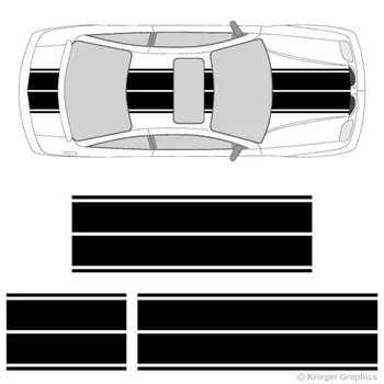 

For 1set 1Set Pontiac Sunfire or Solstice Dual Rally Racing Stripes Vinyl Stripe Decals Car styling