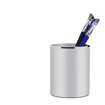

Adeeing Pen Holder Round Aluminum Alloy Pen Container Home Office Decoration Gift d18