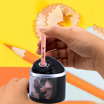 

1PCS Electric Auto Pencil Sharpener Safe Student Helical Steel Blade Sharpener for Artists Kids Adults Colored Pencils