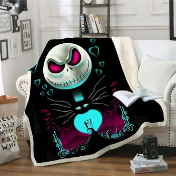

The Nightmare Before Christmas Jack Skull Sherpa Blanket Plush Velvet Warm Sheet Cartoon Office Nap Blanket JACK-0027