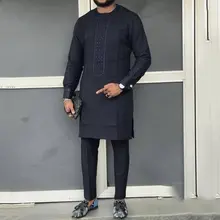 Модная африканская мужская одежда Дашики с длинным рукавом Футболка осень Riche Мужская винтажная африканская одежда длинная футболка Топы