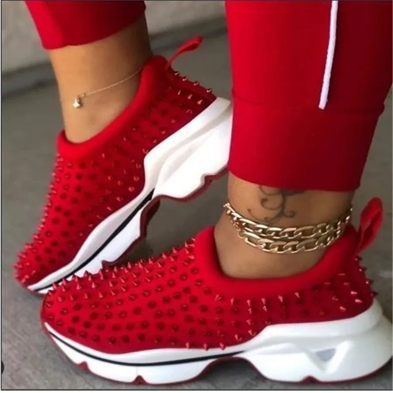 Новинка 2020 женские кроссовки 2018 модные Zapatillas Mujer Tenis сетчатые Feminino с заклепками
