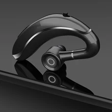 Q10 Wireless Headphone Earbud Ear Hook Bluetooth 5 0 Earphone 300MAh Single Handfree with Microphone for Driving Sport PK V9 Bla