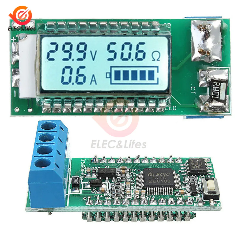 2,8~ 30,0 в 18650 26650 цифровой литий-ионный аккумулятор тестовый er lcd измеритель напряжения/тока/емкости для тестового телефона, банка мощности