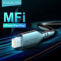 Kuulaa mfi cabo usb para iphone 13 12 11 pro max x xs xr 8 7 6 plus 2.4a carregamento rápido cabo de dados do cabo de carga usb para relâmpago