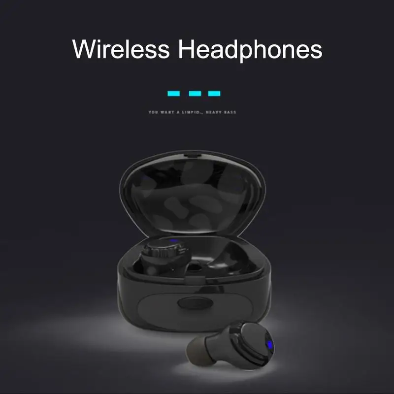 T7 Bluetooth 5,0 наушники, мини Беспроводные спортивные наушники, стерео игровые наушники с ручкой, двойной водонепроницаемый звук Hea P0D4