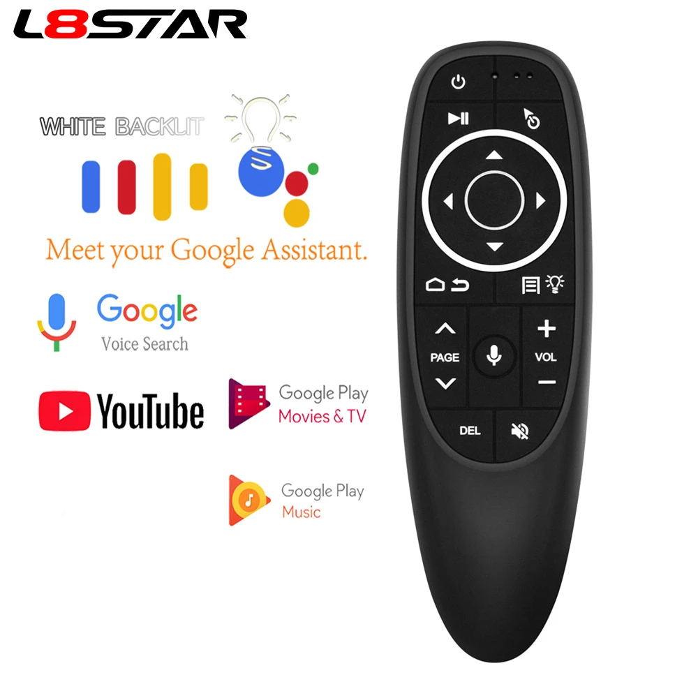 Voice-Control Gyro-Sensing Usb-Receiver Air-Mouse L8STAR Hk1x96mini G10 Smart Remote