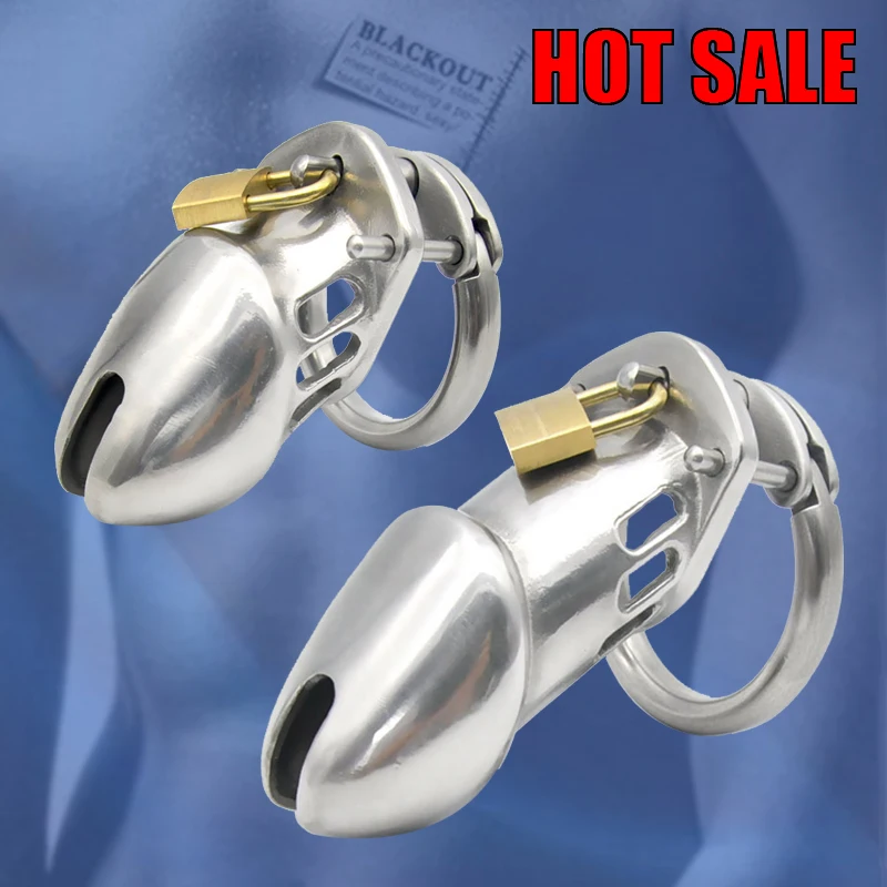 

BLACKOUT 316L Medical grade Stainless Steel Metal Male Belt Chastity Device Small Cock Cage Penis Ring Sex Toy BDSM A249