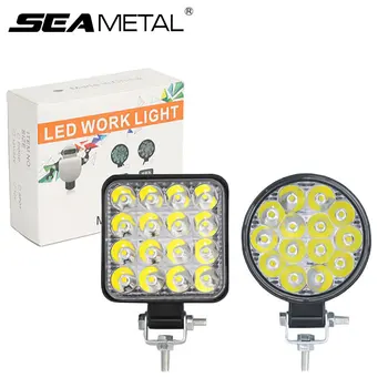 

Led Work Lights Bar 12V 24V 48W 6500K Offroad Led Combo Spot Flood Driving Lamp Car Work Light for Trucks Tractor Off Road 4x4WD