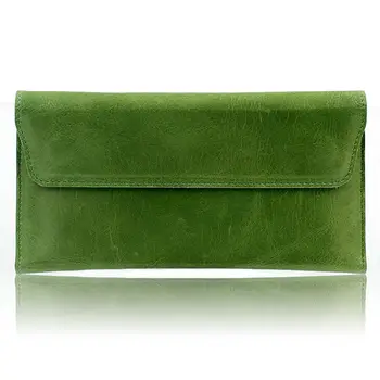 

ZZSLHL New High Quality Women Genuine Leather Wallets Long Design Ladies Vintage Wallets Thin Card Holder Red Purses A875