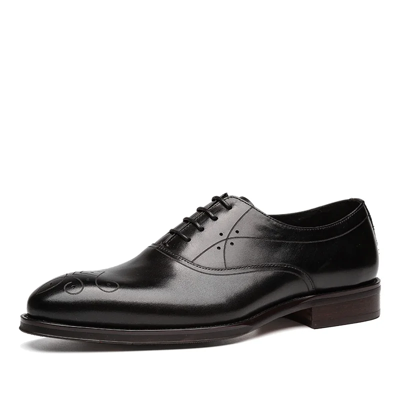 Модная обувь черного и темно-коричневого цвета; Мужская обувь в деловом стиле; оксфорды из натуральной кожи для мальчиков; обувь для выпускного бала