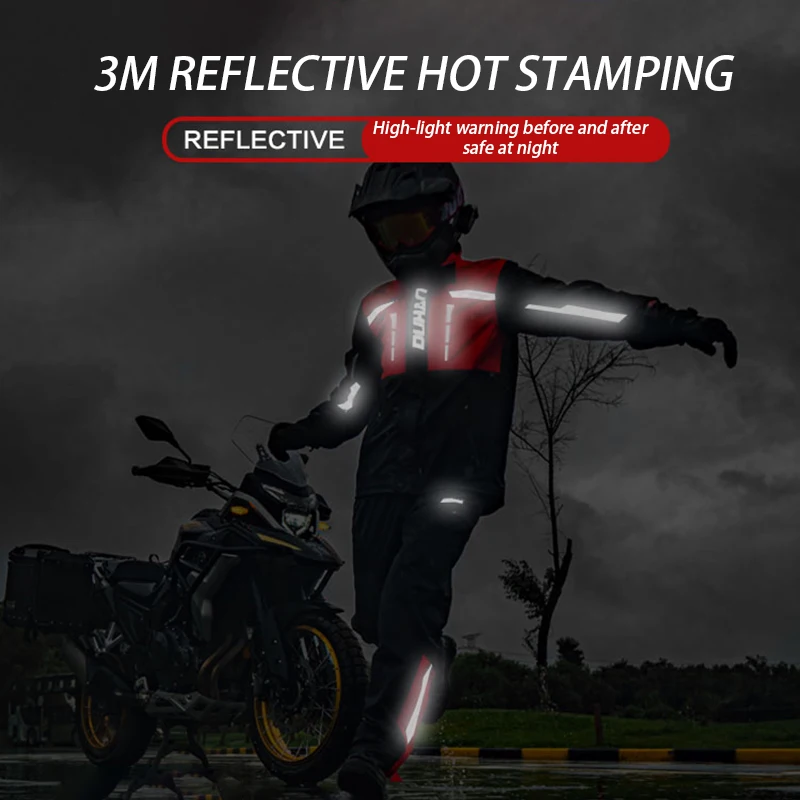 DUHAN Men's Motorcycle Raincoat Waterproof Chubasquero Moto Rain Cover Capa De Chuva Motoqueiro Scooter Motorbike Raincoats