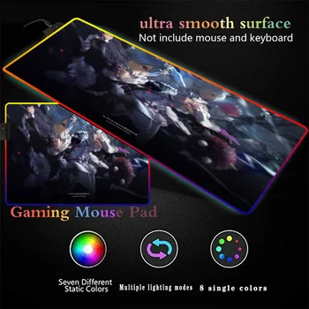 

Re Zero Anime Girl LED RGB Gaming Illumination Mouse Pad Large Gamer Mousepad XXL USB Backlit Computer Mat Keyboard Desk Pad