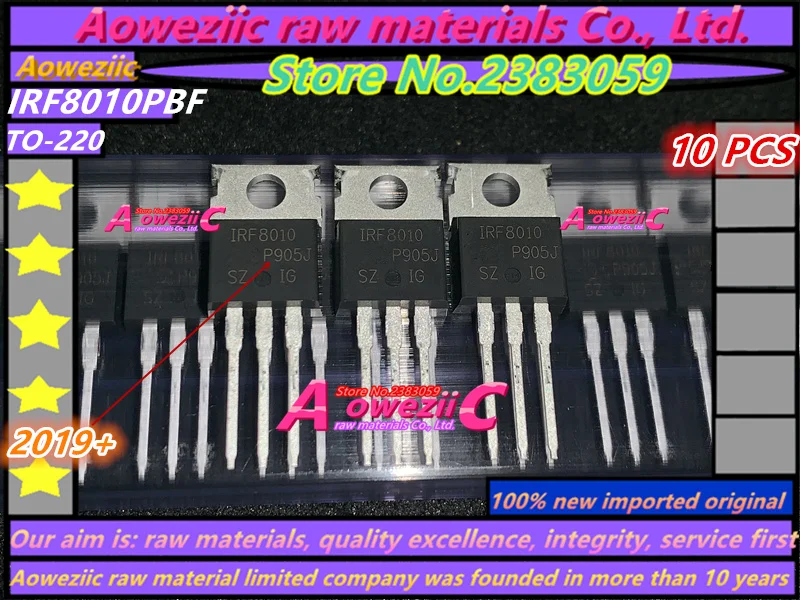 Aoweziic 2019 + 100 новая импортная оригинальная лампа IRF8010 IRF8010PBF TO 220 MOS фотолампа