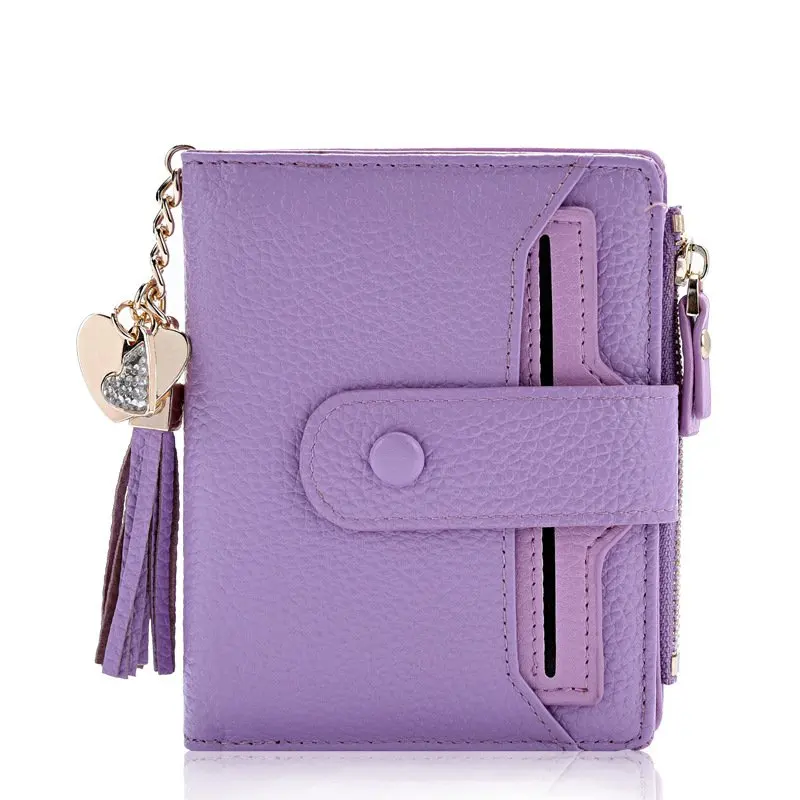 

Women Wallets Matte Pu Leather Watllet Short Zipper Buckle Retro Ladies Small Multi-card Package Coin Purse