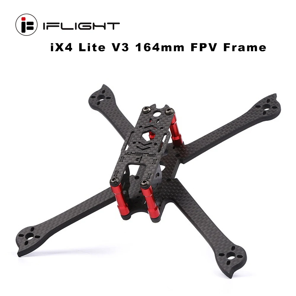 

iFlight iX4 Lite V3 164mm Wheelbase 4mm Arm 4 Inch Carbon Fiber Frame Kit for RC Drone FPV Racing Multicopter Part Accs