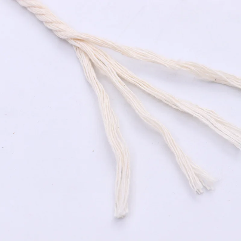 Natural Macrame Twisted Rope String Cotton Cord Thread DIY Craft Knitting Christmas Plant Hangers Wall Hangings 2/3/4/5/6/8/10mm