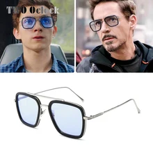 Gafas de sol de Tony Stark gafas de sol de hombre Retro Vintage Iron Man 3 gafas de sol de color rojo amarillo gafas de sol de 2019 para hombres W66218
