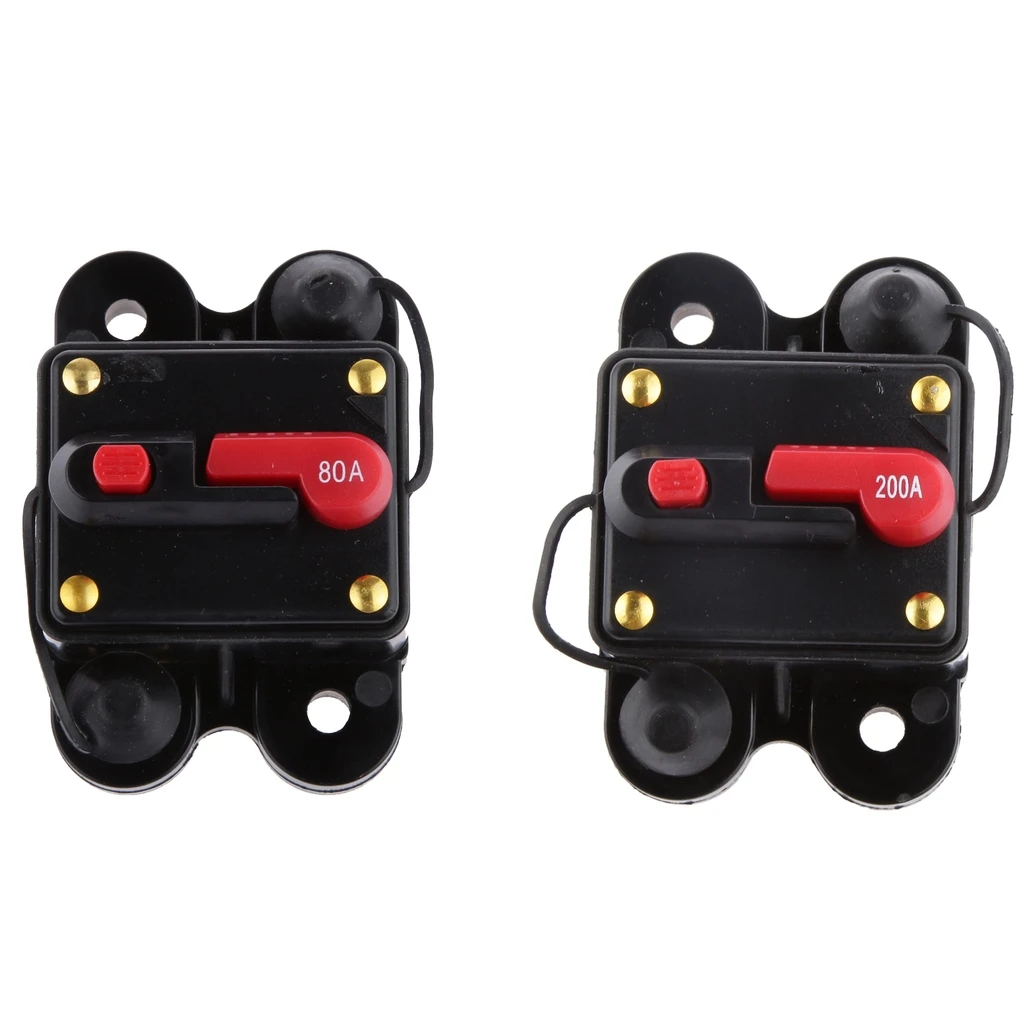 12 V-24 V Встроенный автоматический водонепроницаемый выключатель 80A+ 200A AMP ручной переключатель сброса
