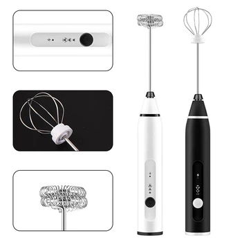 

Milk Drink Coffee Whisk Mixer USB Recharge Electric Egg Beater Frother Foamer Mini Handle Stirrer Practical Kitchen Cooking Tool