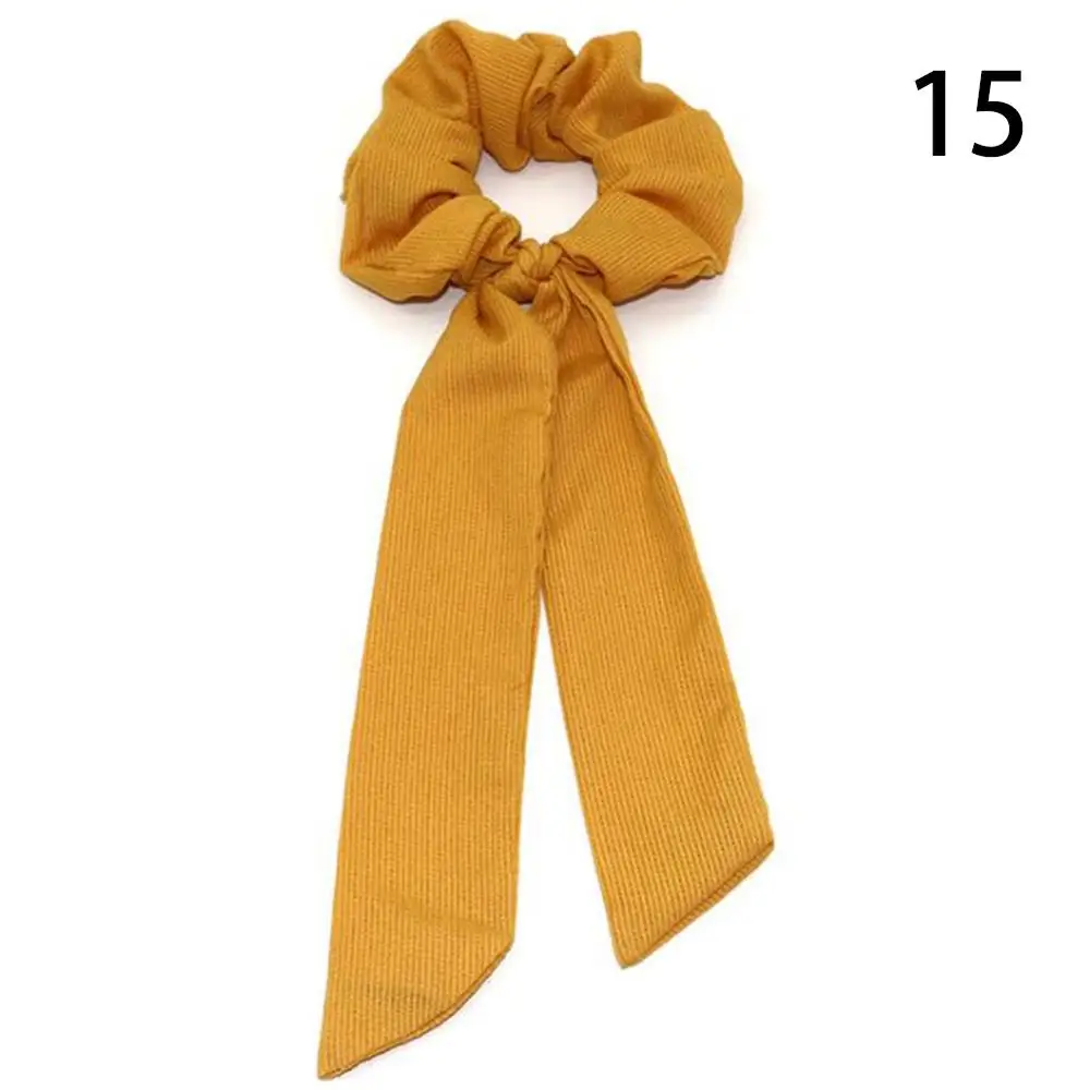 2022 Bohemian Polka Dot Floral Printed Bow Hair Scrunchies  Women Elastic Hair Band Ponytail Scarf Ribbon Hair Ties Accesories head accessories female Hair Accessories