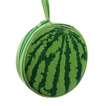 

Green Watermelon Pattern 24 Capacity CD DVD Round pouch Wallet Case Holder