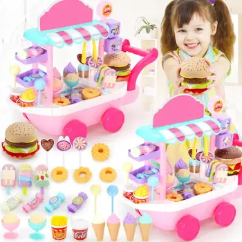 

Mini Candy Trolley Ice Cream Candy Cart Educational Puzzle Play House Toys Candy Cart Set For Children Birthday Gift