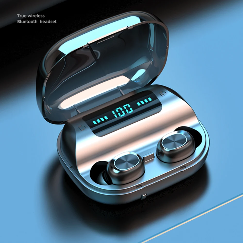 Bluetooth 5 0 Wireless Touch Control Headset LED Power Display Waterproof HIFI Stereo Sounds Auto Pairing Sports Earphones
