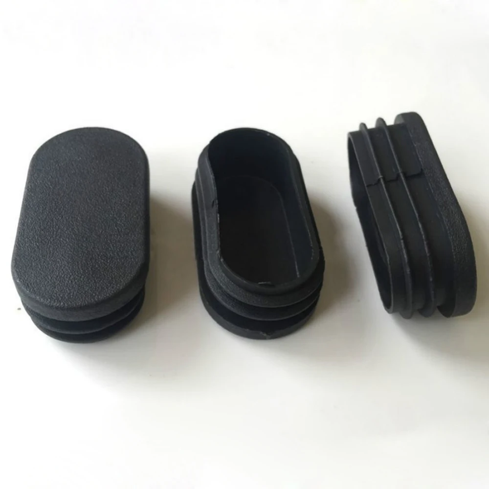 Pipe End Cap 5/10/20pcs Oval Oblong Rectangle Plastic Blanking End Cap Tube Pipe Inserts Plug Bung