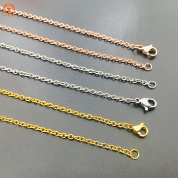 

Wholesale Stainless Steel Chain Necklace Ball Station Satellite Chain Dainty 1.6mm Flat Oval Link Chain