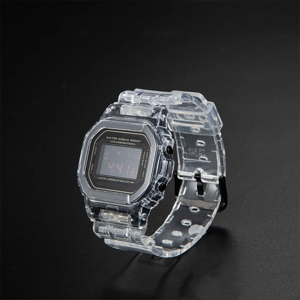 Набор прозрачных часов DW5600/5610/6900 водонепроницаемый резиновый ремешок спортивный