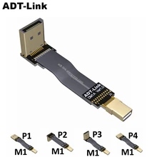 Displayport 1.2 kablo 144Hz Mini DP1.2 60HZ 4K Mini DisplayPort Displayport 1.2 kablo Vesa uyumlu HBR3 4K/60Hz açılı