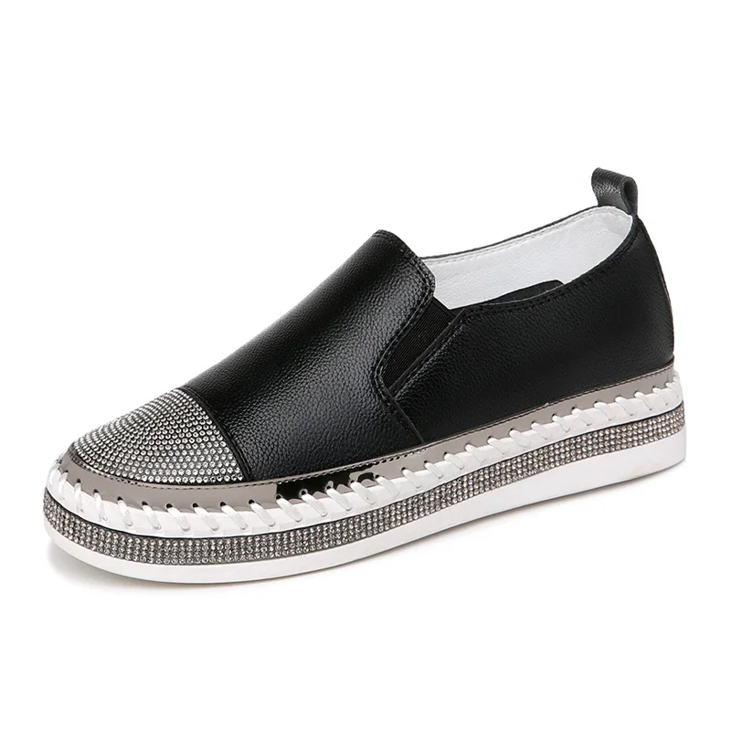 Women Oxfords Flats Platform Shoes Patent Leather Tassel Slip-on Pointed Creeper
