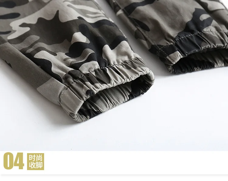 Children Camouflage Trousers Spring And Summer Korean-style Big Boy New Style BOY'S Pants Casual Ankle Banded Pants Fashion