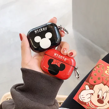 

Cute Cartoon luxury Duck Mouse Earphone Cover For Apple AirPods Pro Cases Soft IMD Silicone Air Pods 3 Anime Funda with Keychain