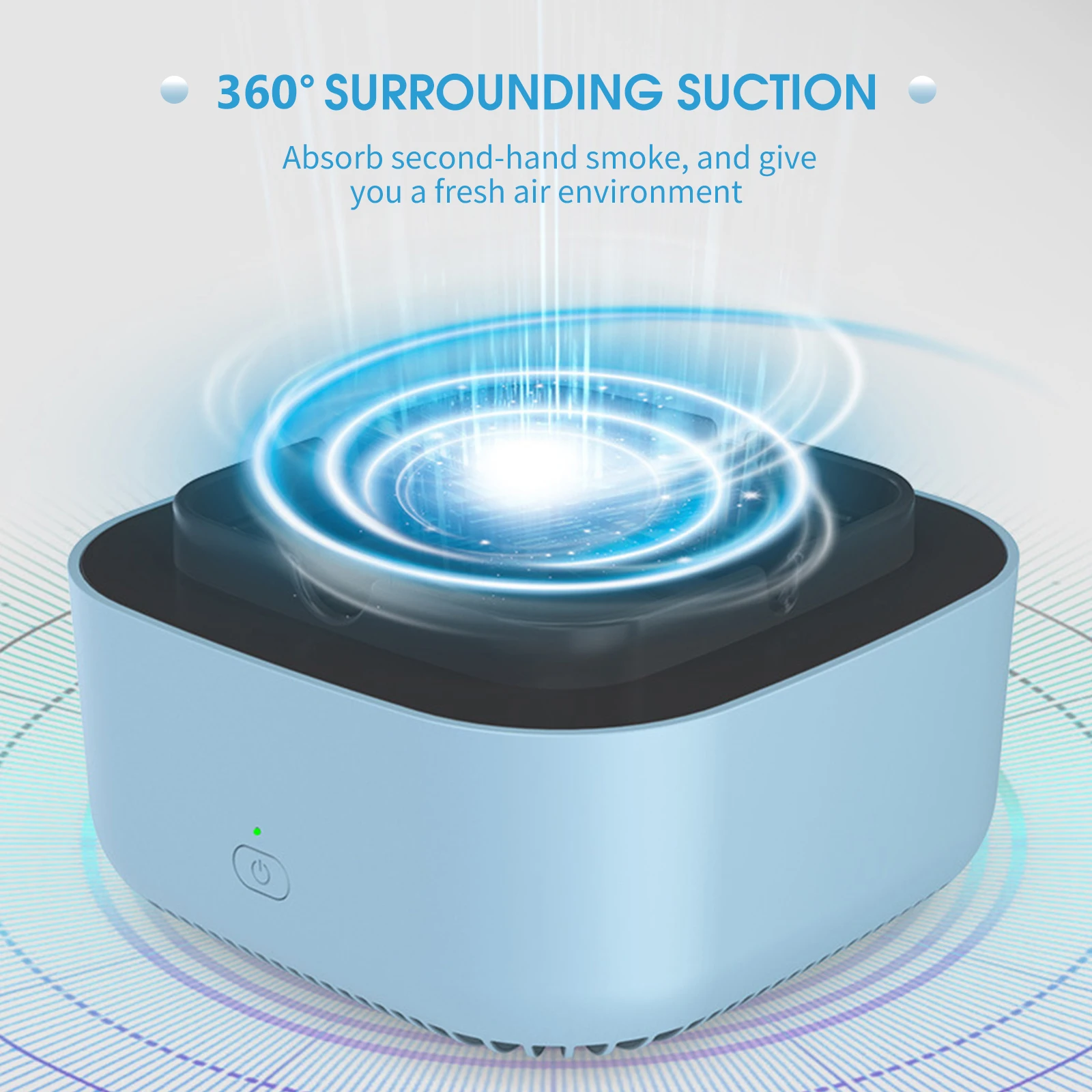 

Negative Ion Ashtray Air Purifier Remove Smoke Grabber Air Cleaners Smokeless Ashtray Ash Tray for Smoker Home Office Car