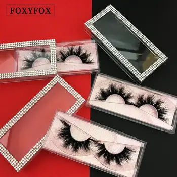 

FOXYFOX Eyelashes 3D Mink Lashes custom diamond boxes Eyelashes Medium Volume Cruelty Free Mink False Eyelashes Upper Lashes