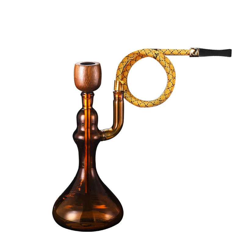 

New Popular Bottle Water Pipe Portable Mini Hookah Shisha Tobacco Smoking Pipes Gift of Health Glass Tube Filter