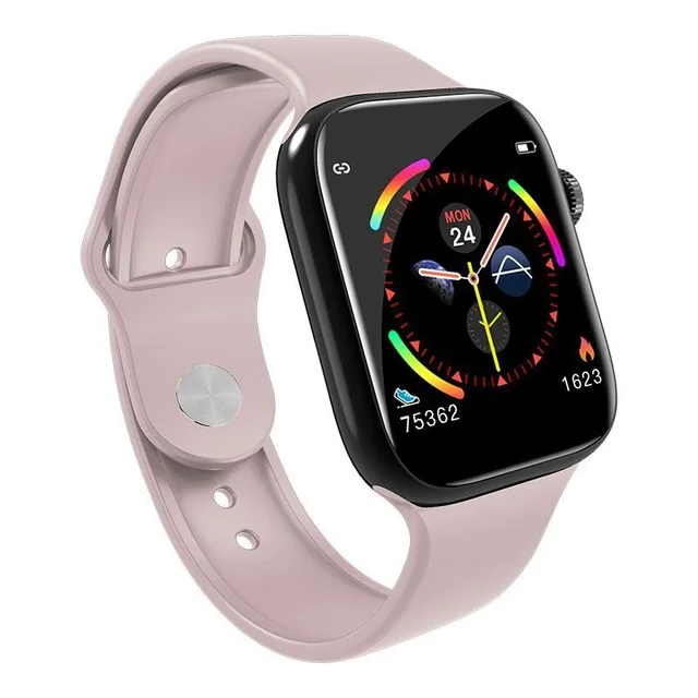 Lerbyee Смарт-часы серии 4 монитор сердечного ритма полный экран сенсорный фитнес-часы Hs6620D прогноз погоды Smartwatch PK iwo10 B57 - Цвет: Розовый
