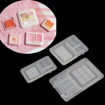 

Handmade Cute Eyeshadow Palette Epoxy Resin Mold Makeup Case Keychain Pendant Resin Mold Jewelry Making Tools Art Craft