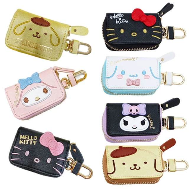 Cute Anime Melody Purin Dog Kt Cat Cinnamoroll Kuromi Toys Car Key Case Cartoon Dolls Bag Decorate Pendant Kawaii Toy Wallet 1