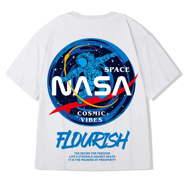 ZAZOMDE Harajuku Oversized T-shirt Men Summer Cool Unisex Tops Hip Hop Funny Print Tshirt Casual Cotton T Shirt Streetwear Loose White