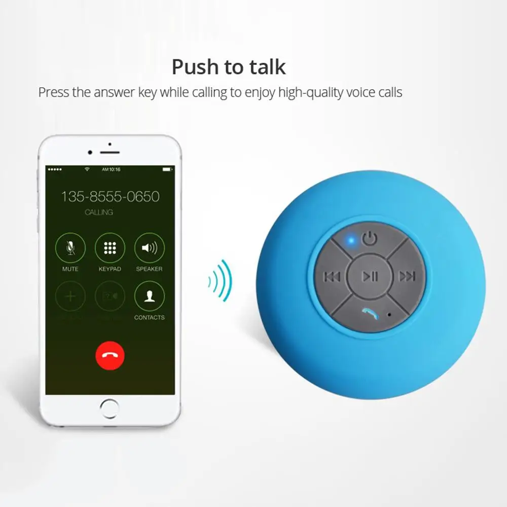 Мини bluetooth колонка DishyKooker портативный водонепроницаемый беспроводной