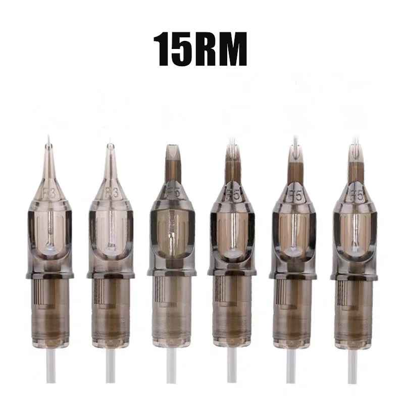 20 шт 5RM/7RM/9RM/11RM/13RM/15RM иглы для татуировки Одноразовые полуперманентный макияж картридж для поставки татуировки