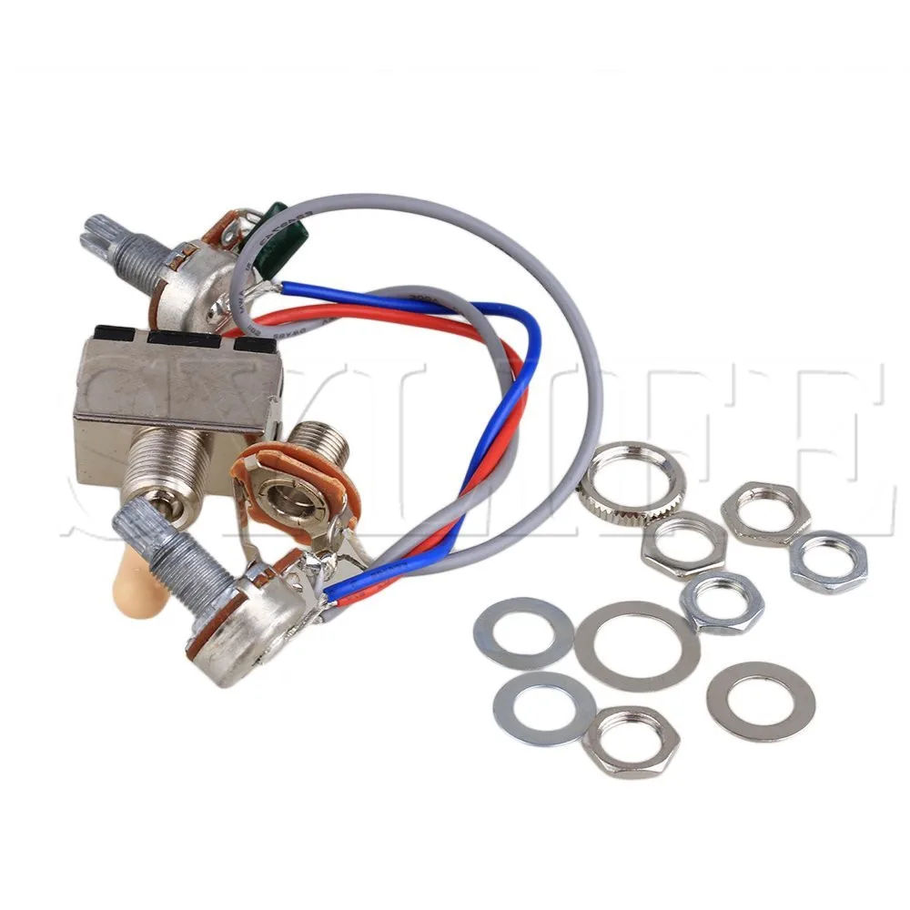 

Guitar Wiring Harness 3Way Toggle Switch 1V1T 500k For LP 2 Humbucker