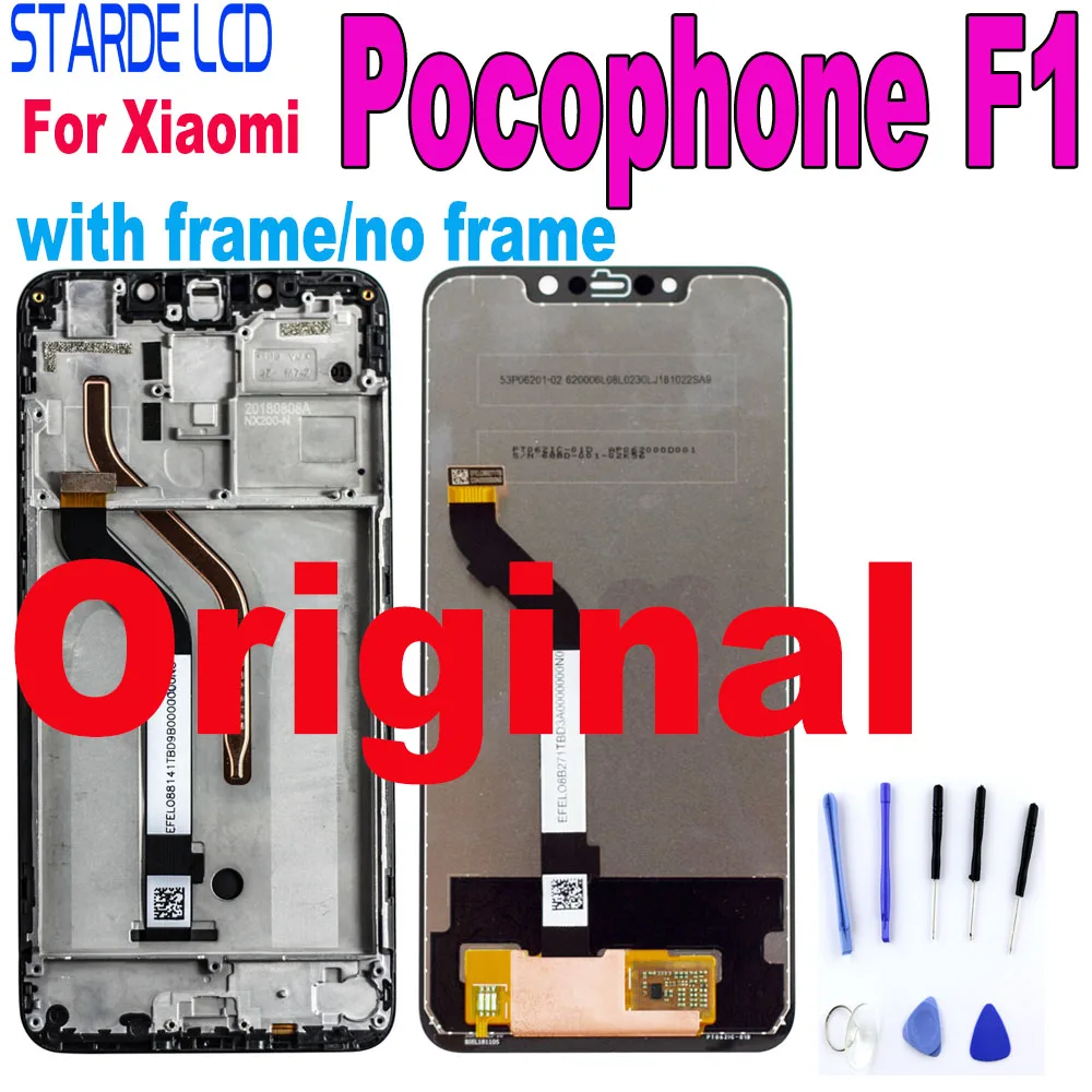 6 18 &quotAAA Оригинальный ЖК дисплей для Xiaomi Pocophone F1 сенсорный экран POCO в сборе с