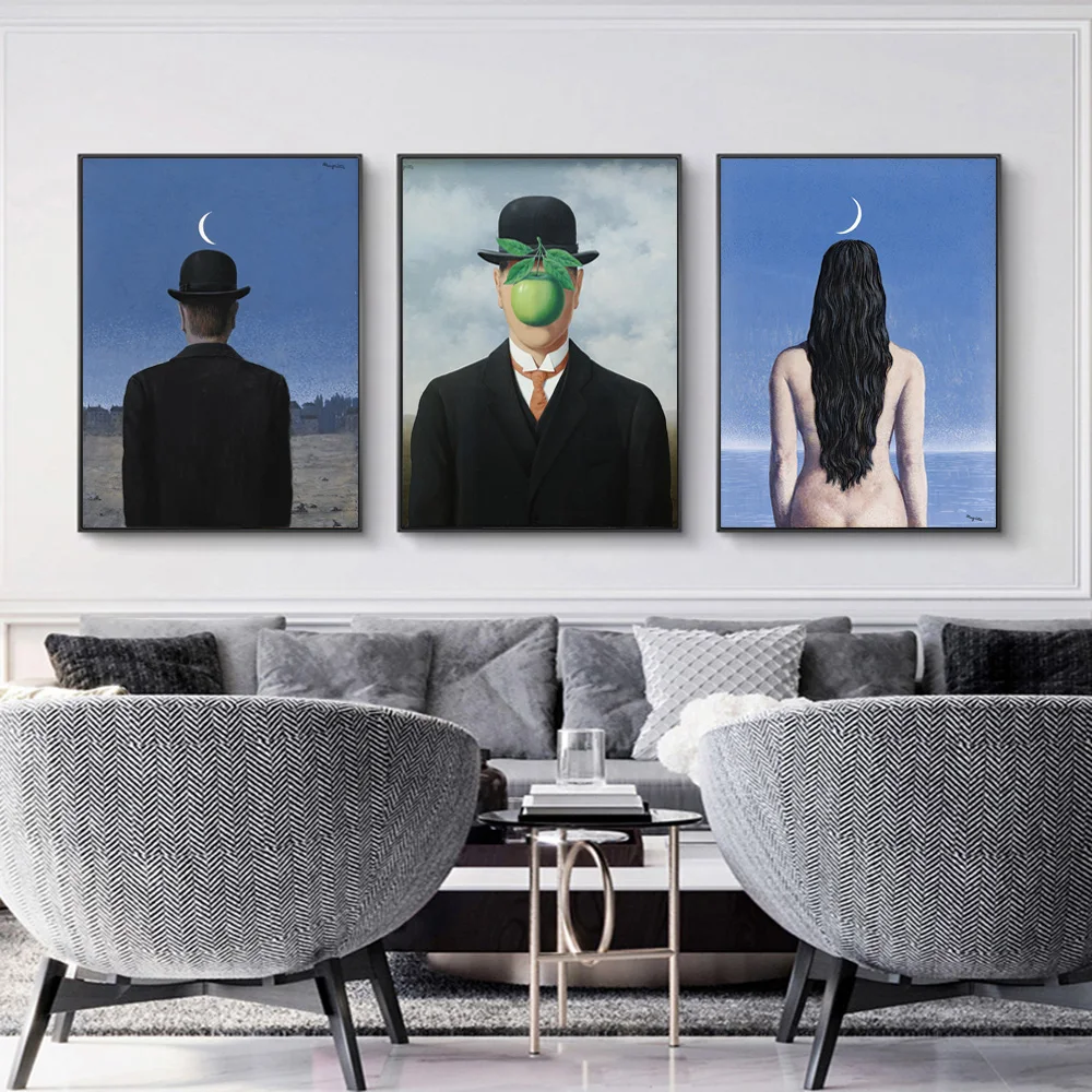Сын человека от Rene Magritte Масляные картины печать на холсте художественные плакаты