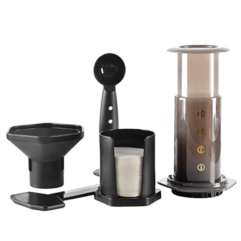 

Pressure Portable Coffee Pot, Hand-Pressed Pot, 350 Pieces of Filter Paper, Hand Pressure Drip Filter, Travel
