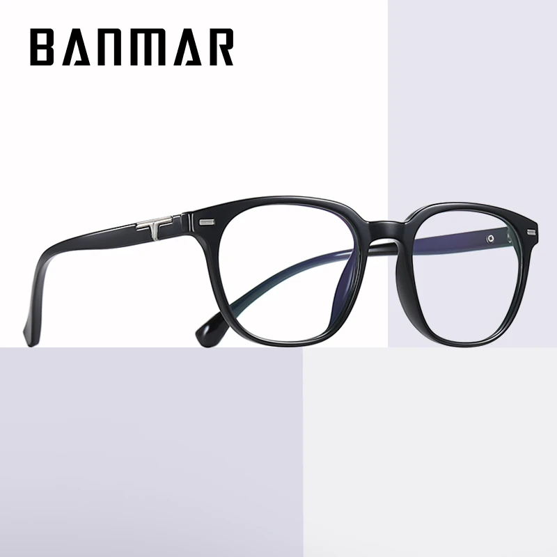 

BANMAR TR90 Anti Blue Light Glasses Women Men Computer Glasses Myopia Prescription Eyewear Glasses