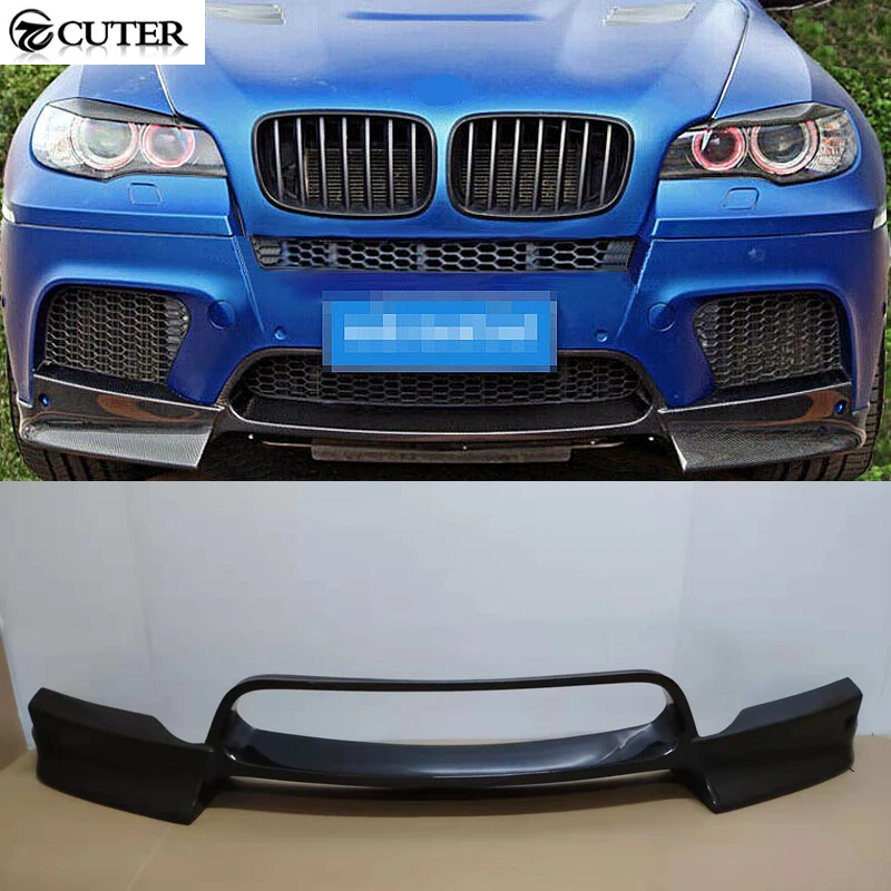 E71 X6M E70 X5M AK стиль передний бампер из углеродного волокна для BMW сплиттер комплект